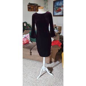 NWOT CALVIN KLEIN WOMENS VELVET COCKTAIL DRESS